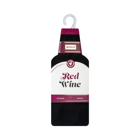 Calcetines de mujer SOXO | Vino Tinto en banderola | regalo para ella | estrella