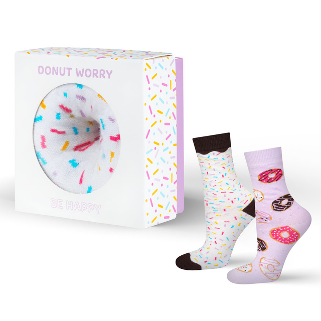 Calcetines de mujer SOXO GOOD STUFF donut en una caja