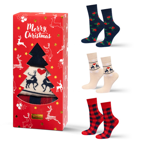 Calcetines de Mujer SOXO con Diseños Navideños en paquete - 3 pares