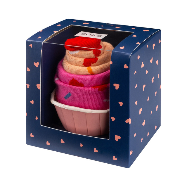 Calcetines luminosos de mujer SOXO cupcake en pack - 2 Pares