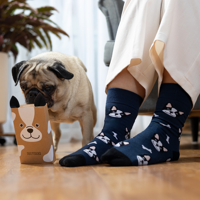 Calcetines de mujer | SOXO de hombre | Perro en caja | Idea de regalo ideal | Unisex