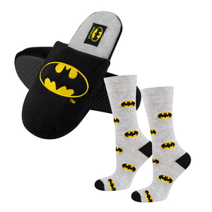 Set de 1x calcetines de colores SOXO Batman para hombre y 1x zapatillas Batman para hombre