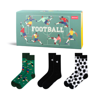 Calcetines de colores para hombre SOXO Football - 3 pares
