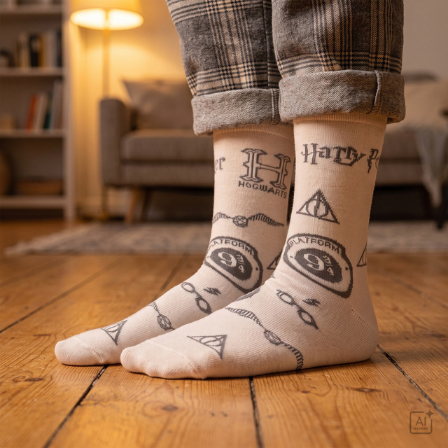 Calcetines de Harry Potter en una caja