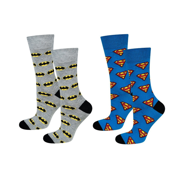 Juego de 2 calcetines SOXO GOOD STUFF Batman Superman DC Comics