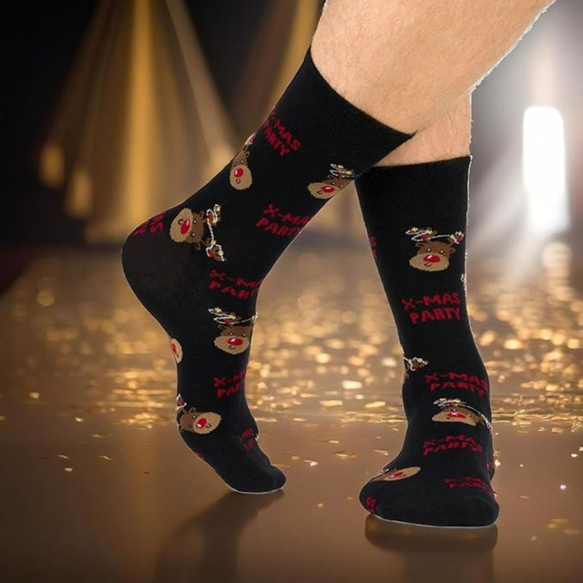 Set de regalo para hombre Soxo | 2 calcetines navideños | 2 calzoncillos bóxer navideños | regalo para Papá Noel | para el | conjunto divertido