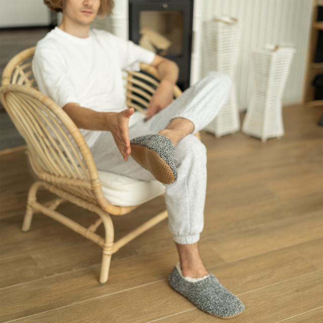 Zapatillas SOXO SUPER SOFT con suela antideslizante e inserciones de PVC