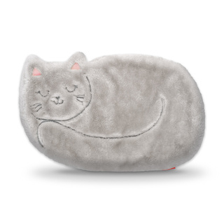 Bolsa de agua caliente SOXO con forma de gato, gris 1,8 L