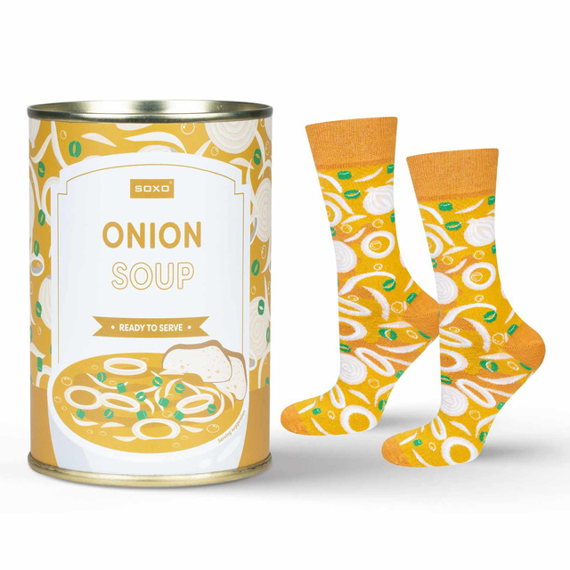 Calcetines Mujer | Sopa de cebolla SOXO GOOD STUFF para hombres en una lata de regalo para ella | para el unisexo