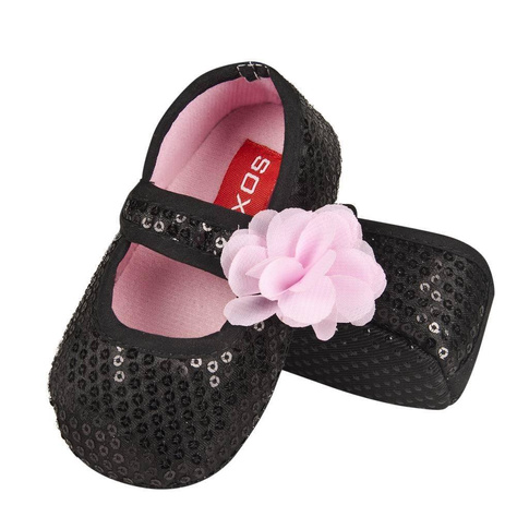 Pantuflas bailarinas bebé SOXO con lazo rosa