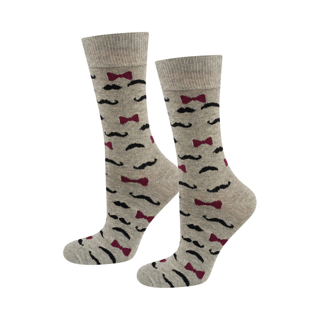 Calcetines coloridos de SOXO GOOD STUFF para hombre, algodón con inscripciones polacas super grandpa