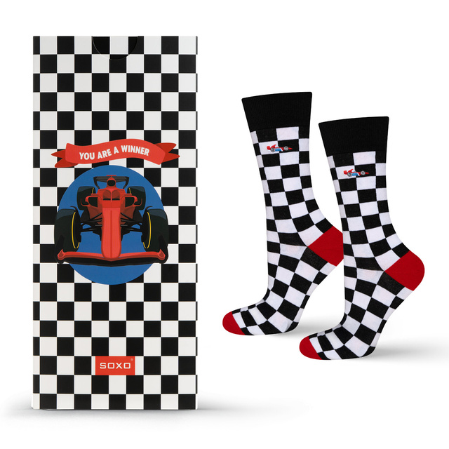 Calcetines con diseño de Fórmula 1 – estilo tarjeta de regalo