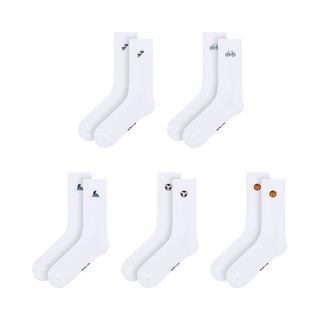Calcetines blancos de hombre SOXO con bordado - 5 pares