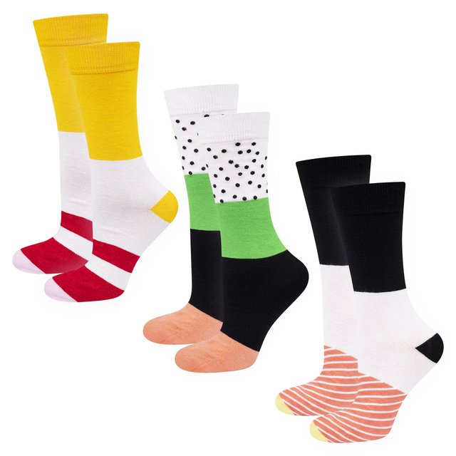 Juego de 3x calcetines de mujer de hombre Colorful SOXO sushi