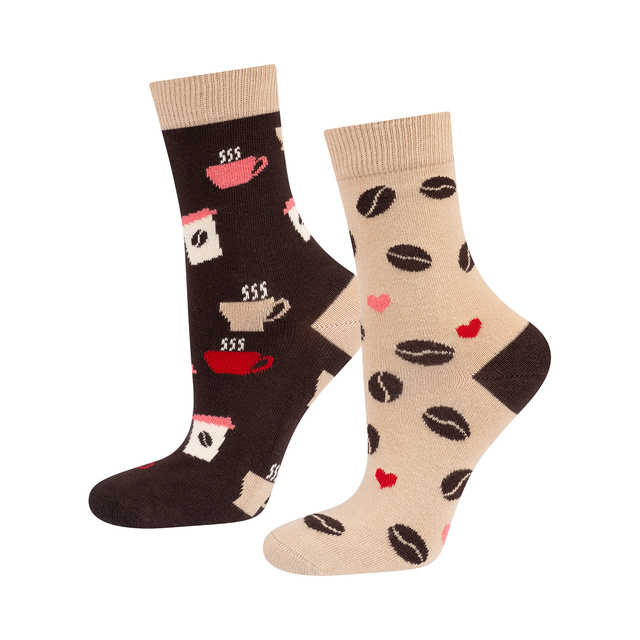 Set de 5x SOXO coloridos calcetines de mujer con pizza