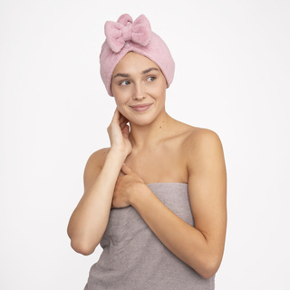 MOMO WAY Turbante de baño rosa | toalla