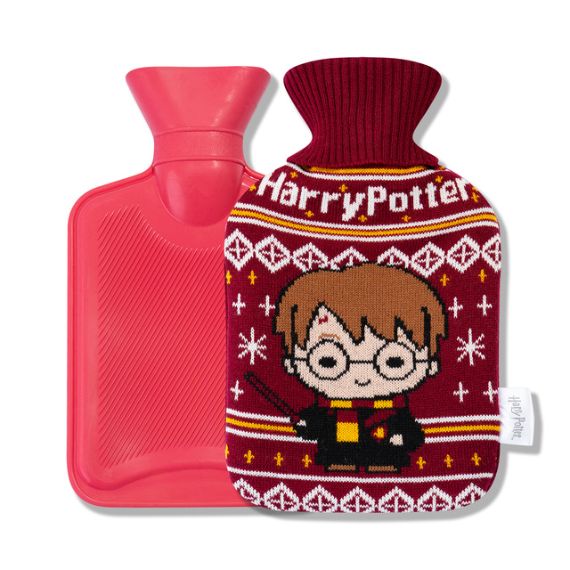 Botella de agua caliente de Harry Potter Original, con licencia de Warner Bros., más cálida en una funda de felpa