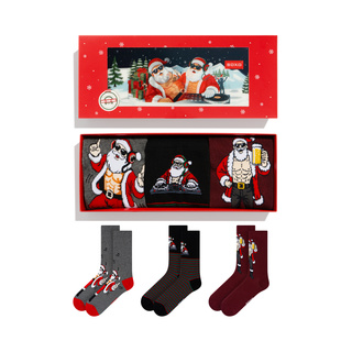 Calcetines Papá Noel Travieso DJ pack de 3 pares