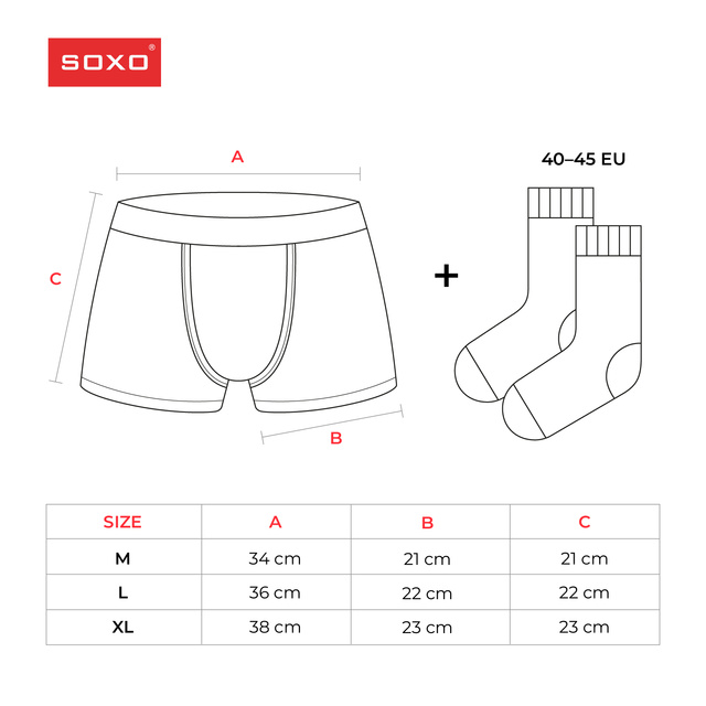Set de regalo para hombre Soxo | 2 calcetines navideños | 2 calzoncillos bóxer navideños | regalo para Papá Noel | para el | conjunto divertido