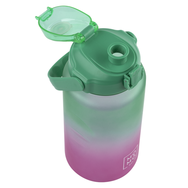 Botella de agua 1,5L verde-rosa | BPA free