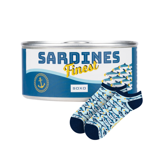 Divertidos calcetines de aceitunas en una caja SOXO GOOD STUFF para regalo