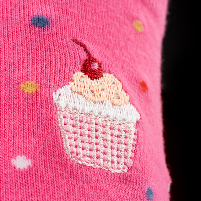 Calcetines luminosos de mujer SOXO cupcake en pack - 2 Pares
