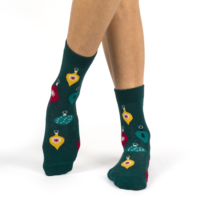 Juego de 4 calcetines de mujer Soxo | Casa de Navidad | regalo para ella | Navidad | coloridos calcetines alegres