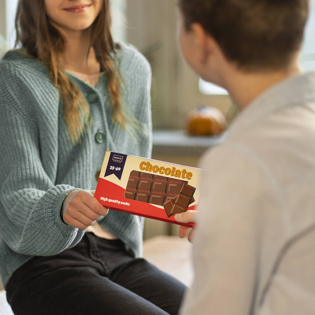 Calcetines de mujer SOXO, una barra de chocolate