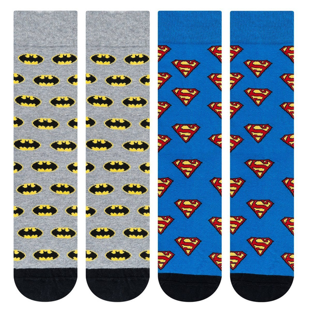 Juego de 2 calcetines SOXO GOOD STUFF Batman Superman DC Comics