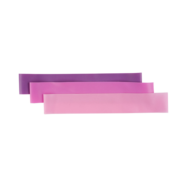 Set de 3 bandas de resistencia Soxo rosa para ejercicio 