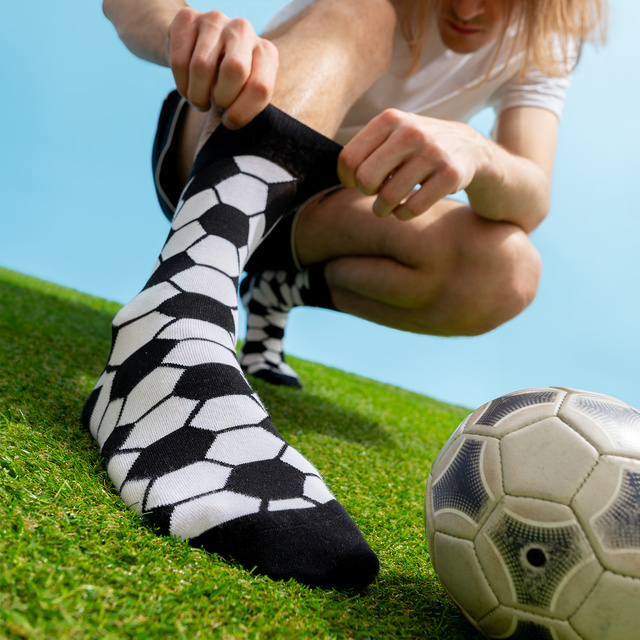 Calcetines de colores para hombre SOXO Football - 3 pares 