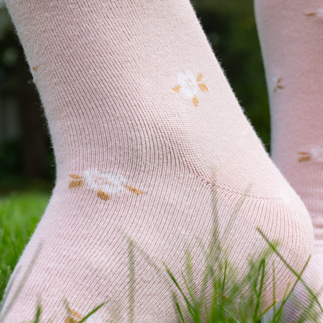 Calcetines de Bambú con Estampado Floral