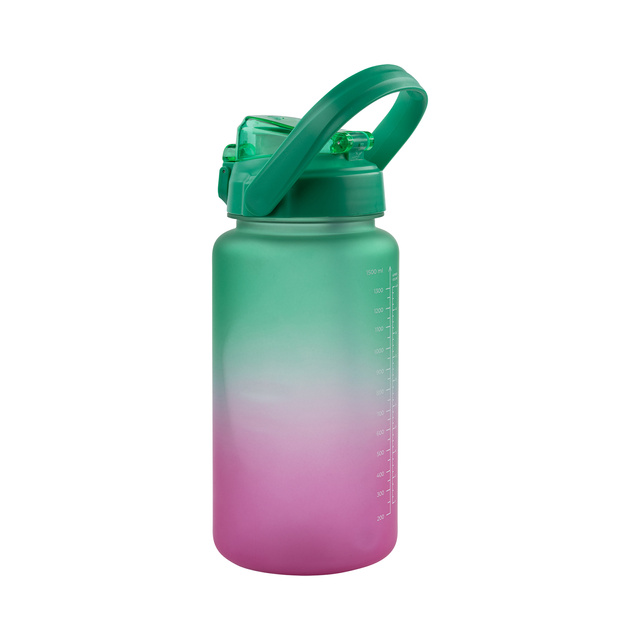 Botella de agua 1,5L verde-rosa | BPA free