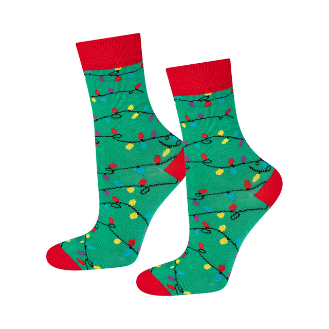 Set 4x Calcetines coloridos para hombre SOXO GOOD STUFF Calcetines de algodón de regalo de feliz Navidad