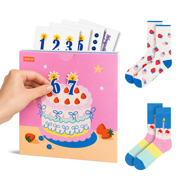 Calcetines Tarjeta de Cumpleaños 2 Pares