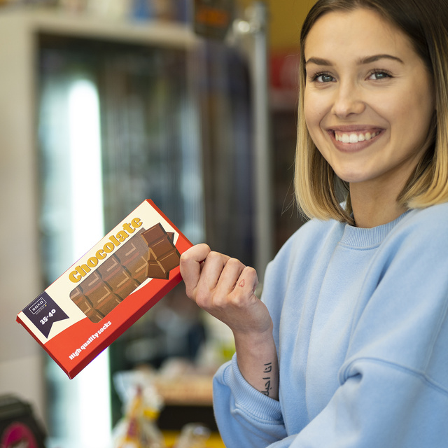 Calcetines de mujer SOXO, una barra de chocolate