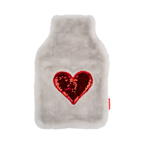 Bolsa de agua caliente corazón SOXO gris1,8 L