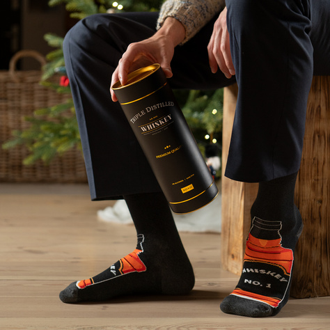 Juego de 3 calcetines coloridos para hombre SOXO GOOD STUFF Whisky 