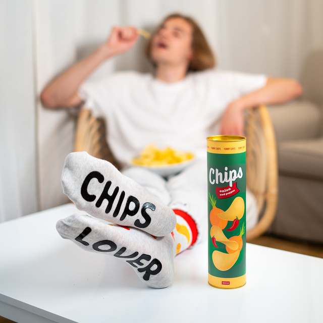 Lote de 3x SOXO calcetines de hombre chips en tubo