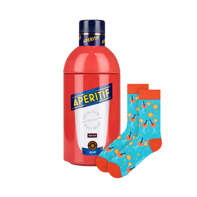 SOXO GOOD STUFF calcetines de mujer graciosos Aperitif en una botella de regalo
