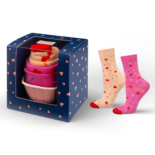 Calcetines luminosos de mujer SOXO cupcake en pack - 2 Pares
