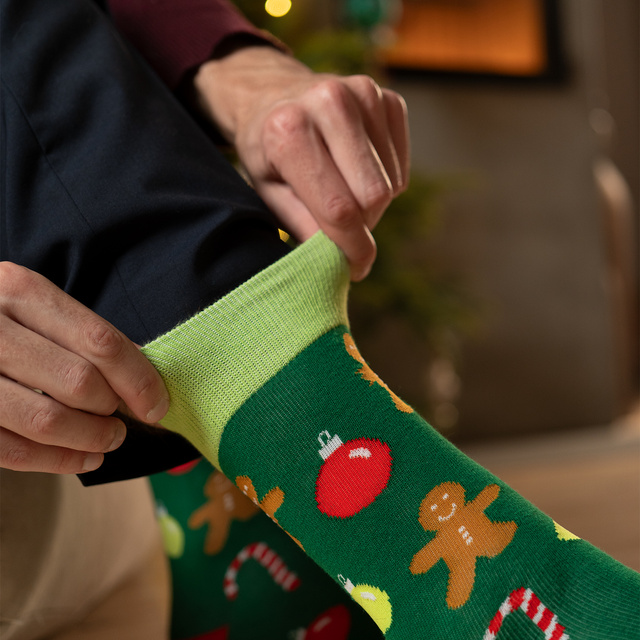 Juego de 2x calcetines navideños de algodón para hombre SOXO GOOD STUFF de colores