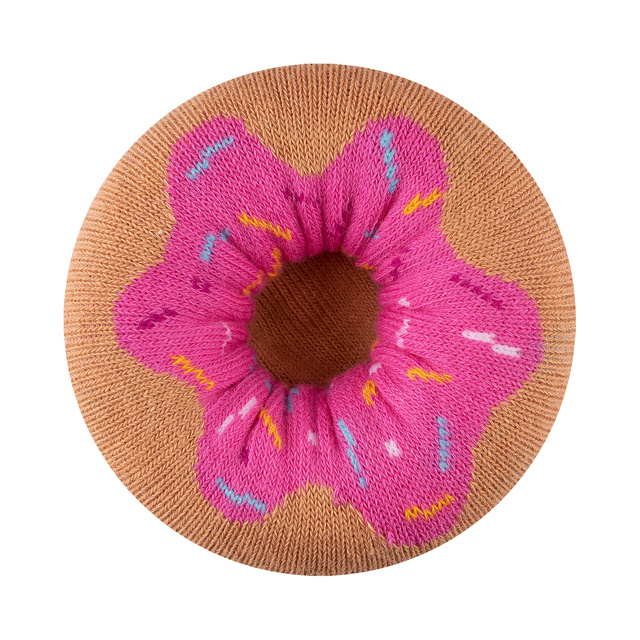 Juego de 2 calcetines Soxo Donut para mujer en una caja | Perfecto para un regalo | divertido y feliz | rosa