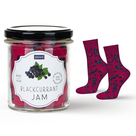 Calcetines de mujer SOXO GOOD STUFF blackcurrant jam un frasco