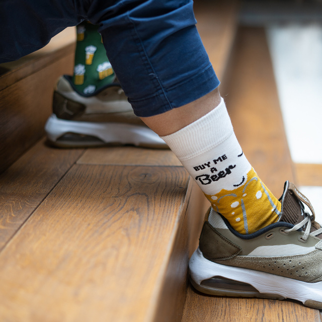 Coloridos calcetines de cerveza para hombre SOXO GOOD STUFF