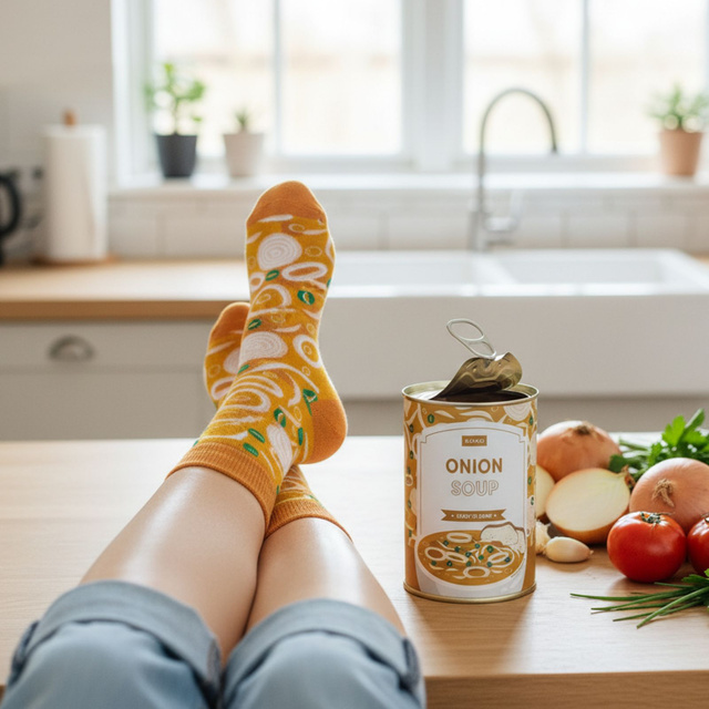 Calcetines Mujer | Sopa de cebolla SOXO GOOD STUFF para hombres en una lata de regalo para ella | para el unisexo