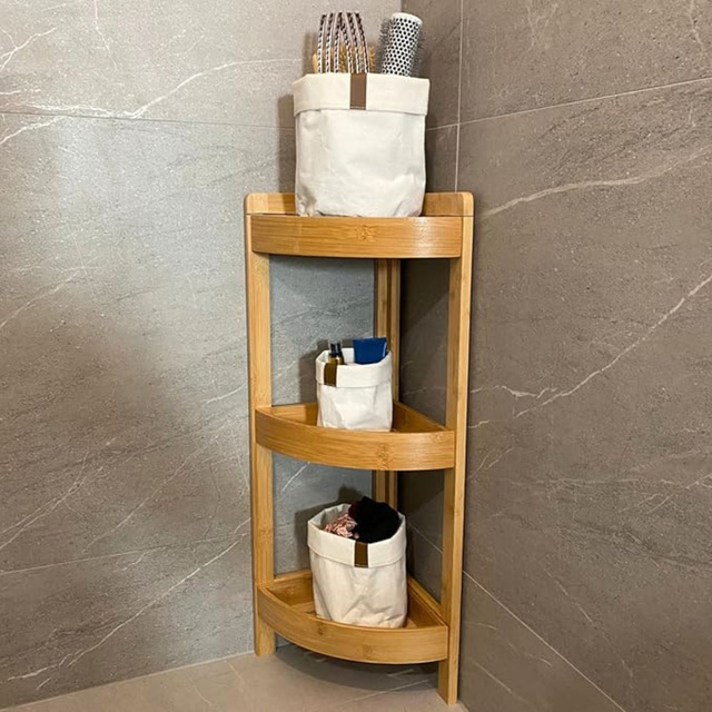 Lote de 3 cestas de baño Momo Way beige 10/13/16 cm