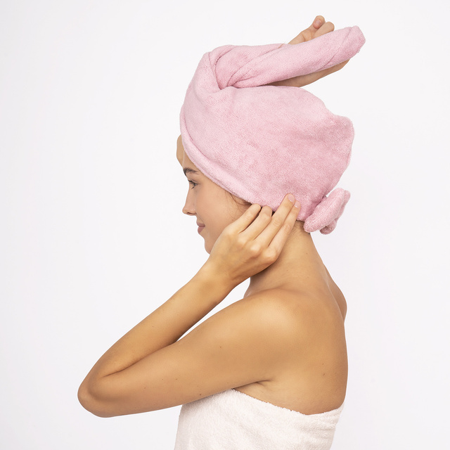 MOMO WAY Turbante de baño rosa | toalla 