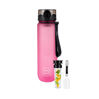 MOMO WAY Botella de agua rosa oscuro | ideal para viajes | BPA free | Tritan