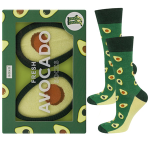 Set de 2x Calcetines SOXO Mujer | Calcetines SOXO Hombre | Calcetines de aguacate en caja | Calcetines arco iris en caja | Calcetines divertidos para Ella | Calcetines unisex para Él | Perfectos para regalar